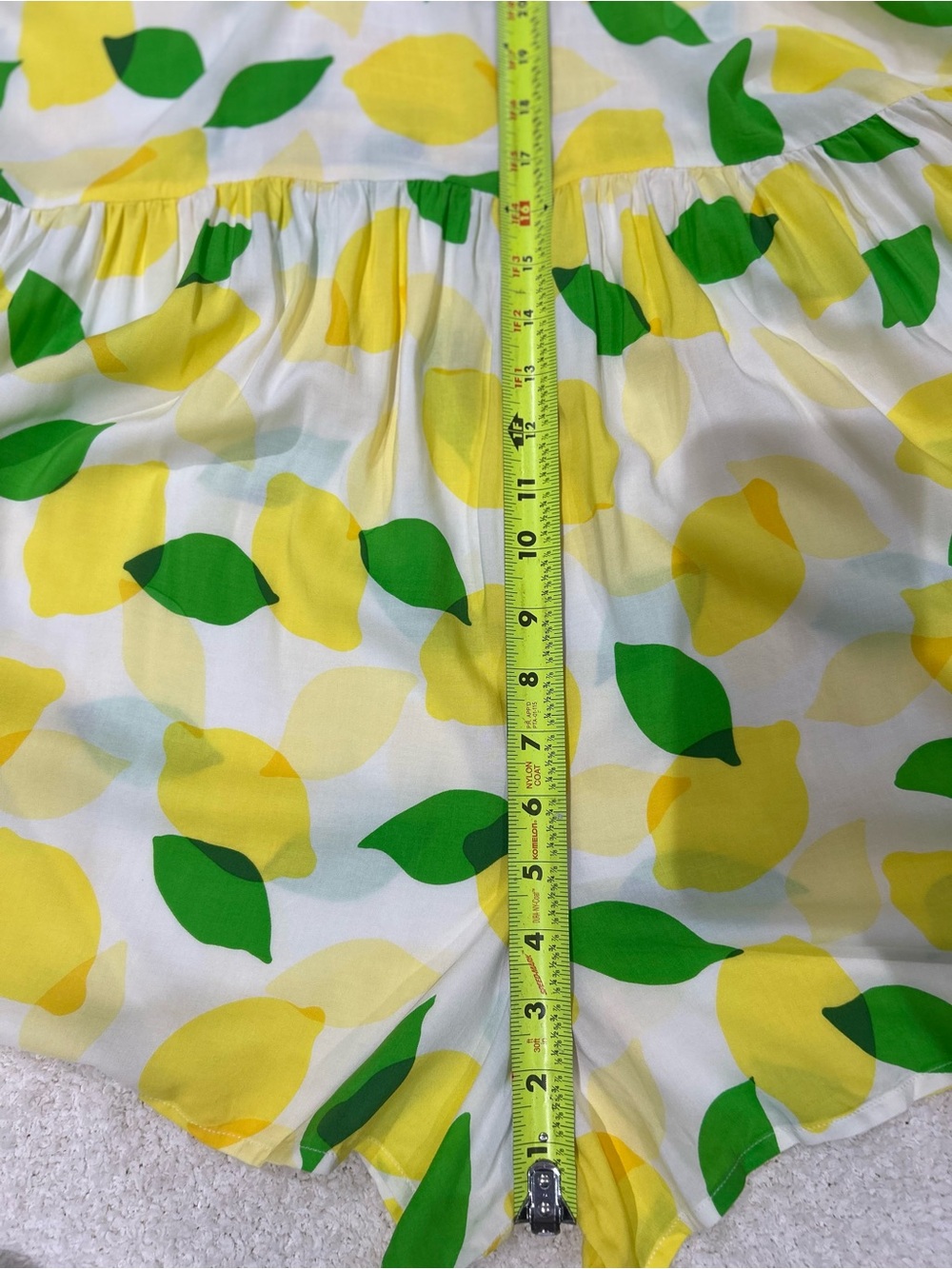 Kate Spade New York Lemon Print Romper Swim Coverup Size XL NWT Playful Beach - Picture 9 of 11